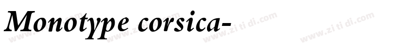Monotype corsica字体转换